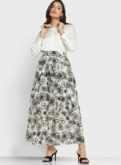 Buy Floral A-Line Skirt in UAE