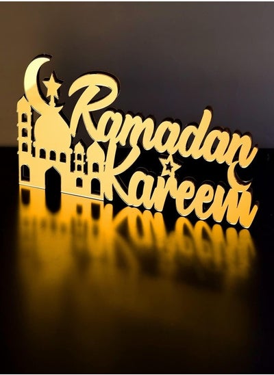 Buy Tiokkss Ramadan Decorations Tabletop Decors Ramadan Mubarak Sign Ramadan Kareem Sign Eid Decoration Ramadan Gifts Wooden Letter Table Sign Eid Mubarak Tabletop Decor for Desk (Ramadan Kareem) in UAE