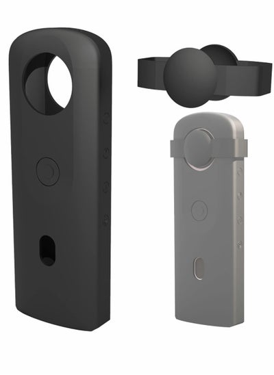 Buy Silicone Camera Case for Ricoh Theta SC2 360 Cameras with Lens Protective Cover, Action Accessories Protection (Black) in Saudi Arabia