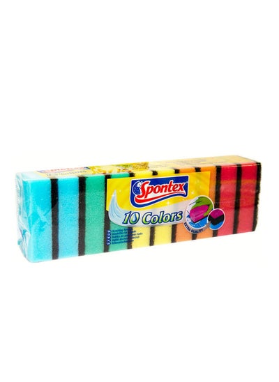 Buy Spontex Scraper Colour Sponges 10Pcs in UAE