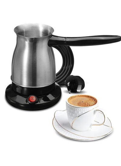 Buy Stainless Steel Coffee Machine, Turkish Coffee Maker, Electric Coffee Maker Coffee Maker, Mocha Maker, Turkish Mocha Cooker, Cezve Made of Stainless Steel, 600 ml Capacity in UAE
