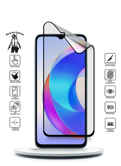 اشتري Nano Ceramic Full Glue Full Cover Matte Flexible Screen Protector For Honor X5 Plus 4G 2023 Clear/Black في الامارات