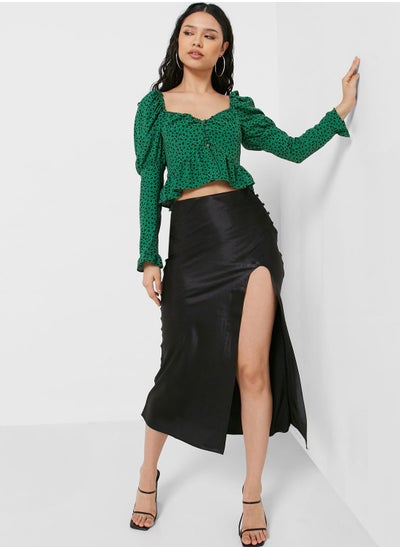 اشتري Side Split Midi Skirt في السعودية