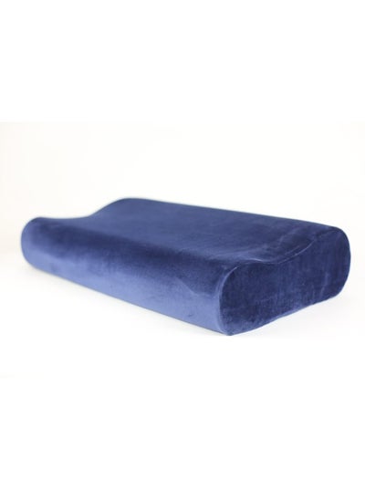 Buy Medical bed pillow for sleeping, American memory foam to prevent neck pain, 50 * 30 * 11, navy blue in Egypt