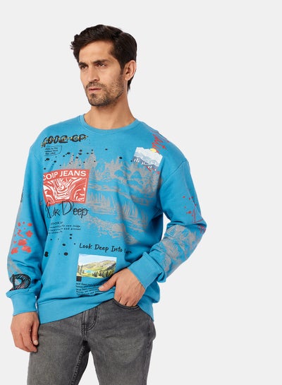 Buy MEN Sweatshirt Indigo in Egypt