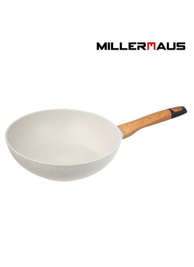 Buy Millerhaus Wok Pan Dia 28cm Wok Pan 28cm Forged Aluminium in UAE