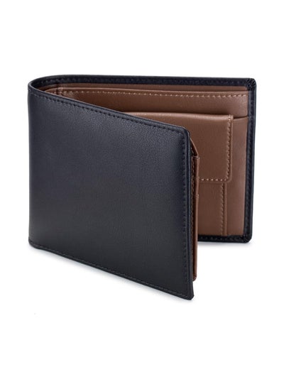 Buy Leather Men's Wallet with Coin Pocket, RFID Blocking Slim Bifold Credit Card Wallet with ID Window in Saudi Arabia