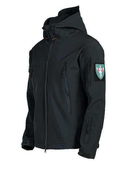 اشتري 3-in-1 Men's Outdoor Soft Shell Plus Fleece Windproof Jacket With Detachable Lining Autumn Clothing في السعودية