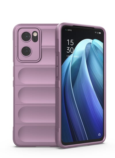 Buy GOLDEN MASK Compatible With Oppo Reno 7 5G Magic Case ShockProof (Purple) in Egypt