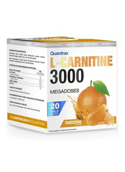 Buy L-Carnitine 3000 Megadoses Tangerine Flavor 20 Vials 25ml in UAE