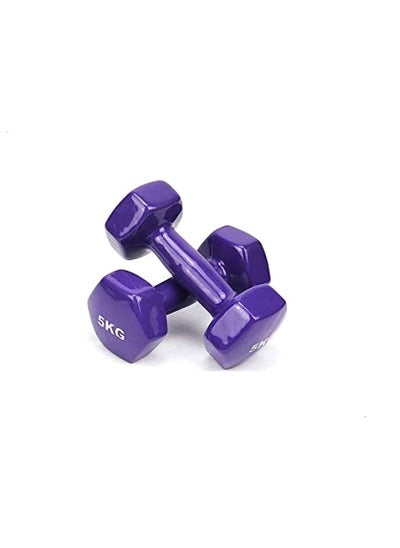 Buy Elite vinyl dumbbells, 2 pieces, 5 kg in Egypt