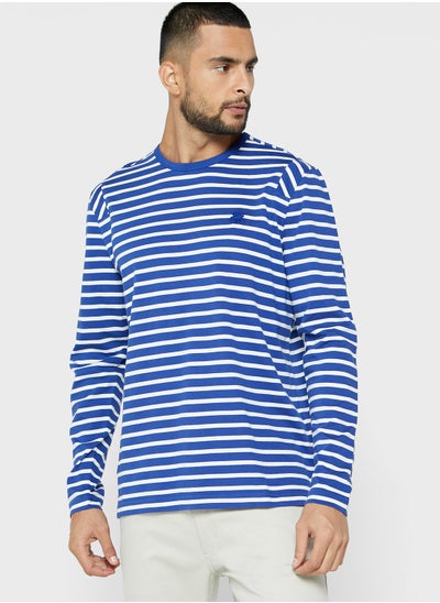 Buy Striped Crew Neck T-Shirt in UAE