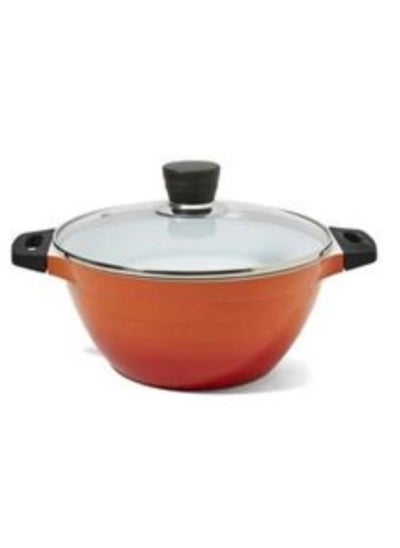 Buy Non-stick Casserole Aluminum Die Casted Cooking Pot 28cm in UAE