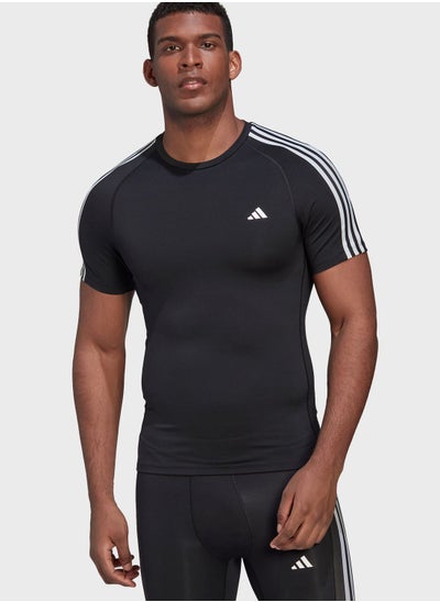 Buy 3 Stripes Techfit T-shirt in UAE