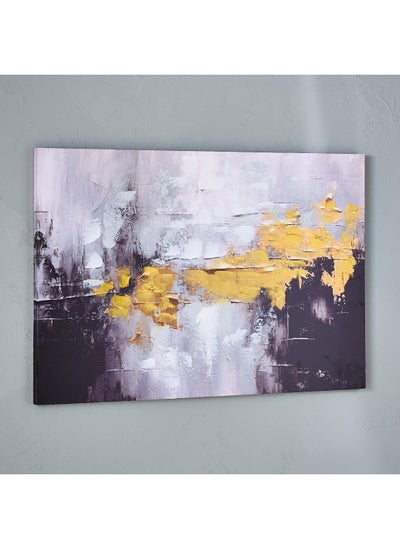 Buy Walmer Abstract Printing with 40% Hand Painting 90 x 60 x 2.5 cm in UAE