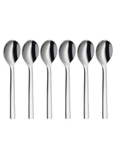 Buy Nuova Espresso Spoon Set Silver 6 Pieces 4.7 Inch in UAE