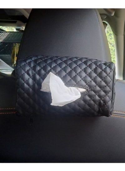 Buy Assafco Car Leather Tissue Holder square embroidery in Egypt