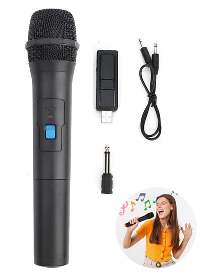 Buy Wireless Microphone, Universal Mic Speaker with USB Receiver and Adapter, Cordless Microphone System for Singing, Speech in Saudi Arabia