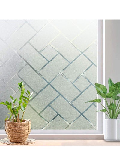 Buy Frosted Decorative Window Film - Privacy Clings for Home Bathroom - Opaque Static Cling Coverings - Sun Blocking Tint - Glass Stickers - 60 x 100cm in Saudi Arabia