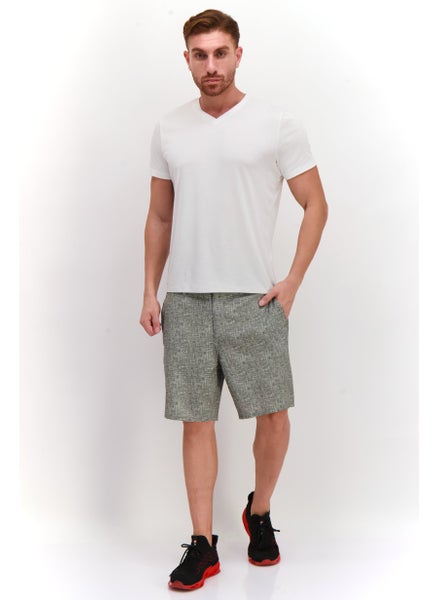 اشتري Men Abstract Pattern Basic Shorts, Green في الامارات