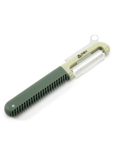 Buy Falez 2 in 1 Peeler Premium Stainless Steel Blade Green Color in UAE