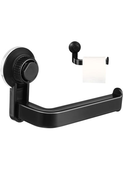 Buy Toilet Paper Holder Wall Mount, ABS Toilet Roll Holder, Vacuum Suction Cup Tissue Roll Holder, Drill Hole Bathroom Tissue Paper Roll Holder Black Paper Dispenser, Black in Saudi Arabia