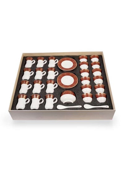 اشتري Porcelain 51 Pieces Tea & Coffee Serving Set في الامارات