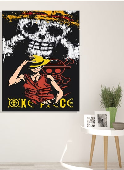 Buy One Piece Luffy Wall Art Wooden Frame in Saudi Arabia