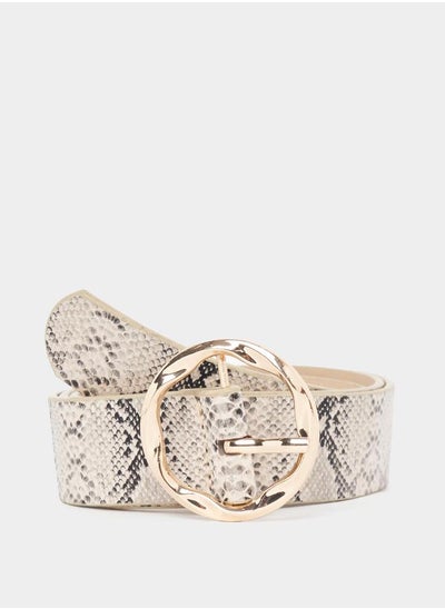 Buy Snakeskin Print Belt in Saudi Arabia