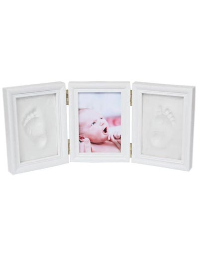 اشتري Baby Handprint and Footprint Kit Clay Hand Print Picture Frame for Newborn Baby Keepsake Frame Milestone Picture Frames في السعودية