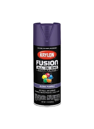 Buy Rust Resistant Fusion All-In-One Spray Paint and Primer Gloss Purple 12oz K02719007 in Saudi Arabia