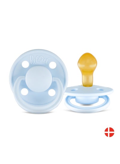Buy Rebael Mono Natural Rubber Round Pacifier Size 2 - Baby 6M+ (1-pack) - Tiny Sky in Egypt