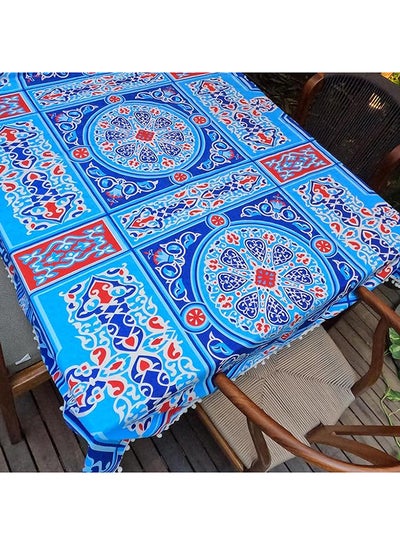 اشتري Ramadan Khayamiya Tablecloth with Fringes around the Edges - Square 140 x140 cm - Multicolor في مصر