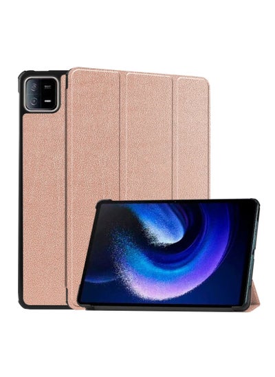 Buy Hard Shell Smart Cover Protective Slim Case for Xiaomi Mi Pad 6 /Pad 6 Pro Rose Gold in Saudi Arabia