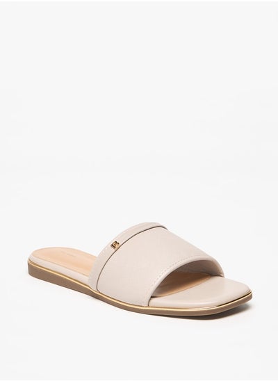 اشتري Logo Accent Slip-On Sandals في السعودية