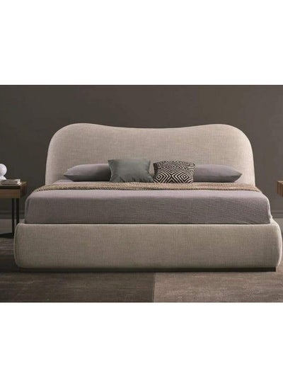 Buy Button Tufted Bed Beige 100Cm in Egypt