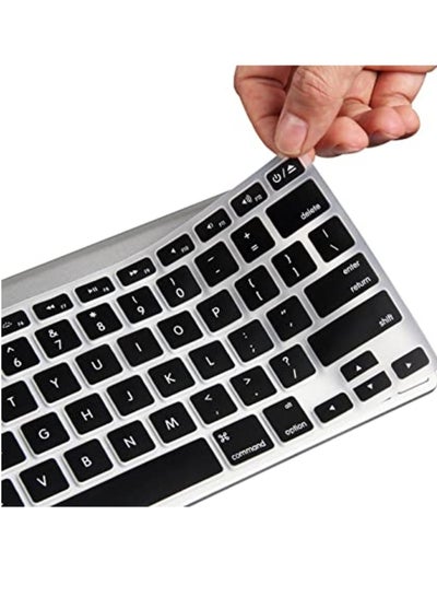 Buy Keyboard Cover Skin For MacBook Air 13 Inch 2020 With Touch ID (MODLE A2179 and A2337 M1 Chip ,UK/EU Layout) Keyboard Accessories Protector in UAE