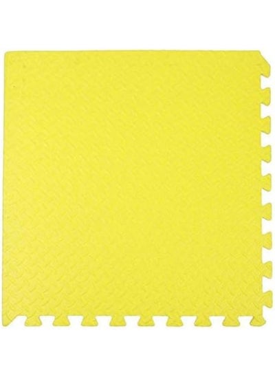 اشتري RBW TOYS Interlock Foam Floor Mat 100cmx100cmx2.0cm Yellow Color Plain Exercise Puzzle Mat for Kids Activity في الامارات