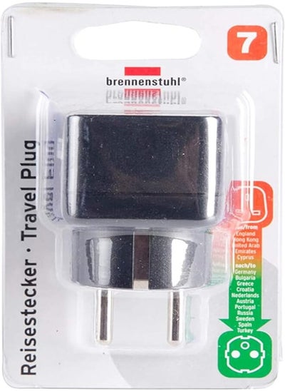 اشتري Brennenstuhl 3 Pin to 2 Pin GB Travel Adapter Earthed في مصر