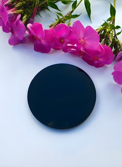 Buy Acrylic Coaster Black circle - 4 Pieces in Egypt