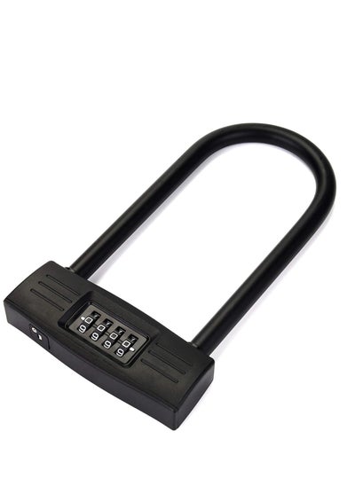 Buy SYOSI 4 Digit Resettable Combination Bike U Lock D Lock for Bikes Glass Door Lock 14mm Shackle for Heavy Duty Protection Long Bicycle Padlock 6.5 inches Inside in Saudi Arabia