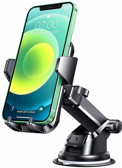 اشتري Car Universal Phone Holder, Upgraded Hands-Free Holder, Dashboard Windshield Phone Holder Compatible With All Iphone Se 12 Pro Galaxy S21 Phones في الامارات