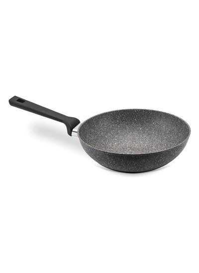 Buy Planeta Bakelite Handle Non-Stick Wok Pan Black and Clear 28 cm in Saudi Arabia