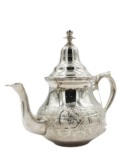 اشتري Moroccan Arabic Traditional Silver Plated Tea Pot 20 X 23 cm في الامارات