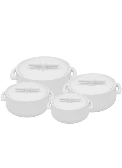 Buy Selvel Dune Insulated Hot Pot White - 4Pcs Set (1000/1500/2000/3000), PHPED-White in UAE