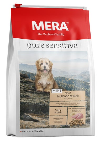 Buy MERA pure sensitive Mini turkey & rice 4kg in UAE