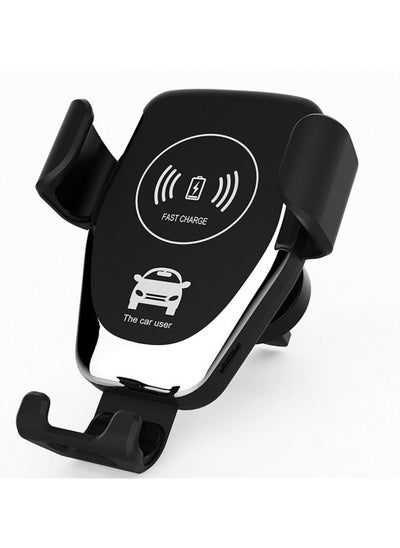 Buy Car Phone Wireless Charger and Holder 10 Watt for Car Air Vent ( Black ) in UAE