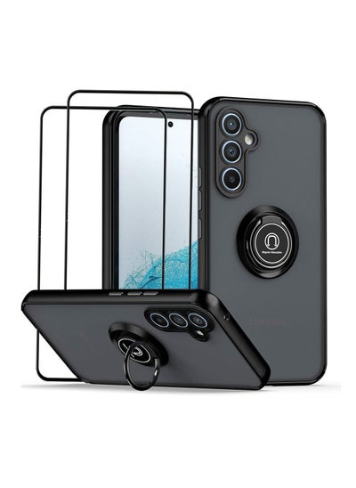 Buy [1+2] Case for Samsung Galaxy A54 5G Case, with Tempered Glass Screen Protector (2 Pcs), with Ring Kickstand and Magnetic Car Mount Shockproof Hard Back Case in Saudi Arabia