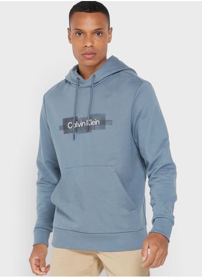 Buy Box Striped Logo Hoodie in UAE