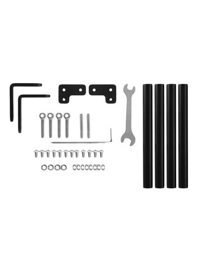 اشتري 40-Piece Aluminium Profile Pull Rod Kit For CR-10/CR-10S 3D Printer Black/Silver في الامارات